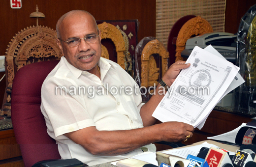 DV Sadananda gowda in his mangalore house